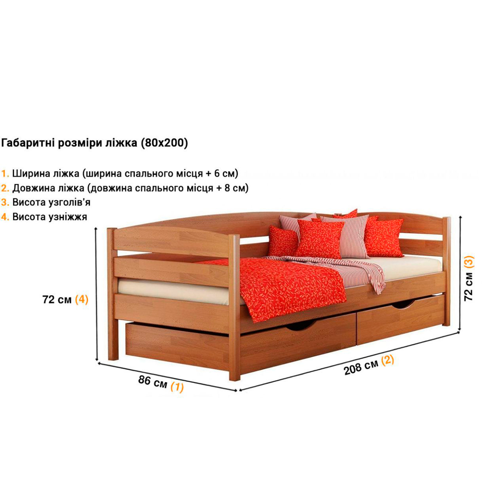 Ліжко дитяче "НОТА ПЛЮС"