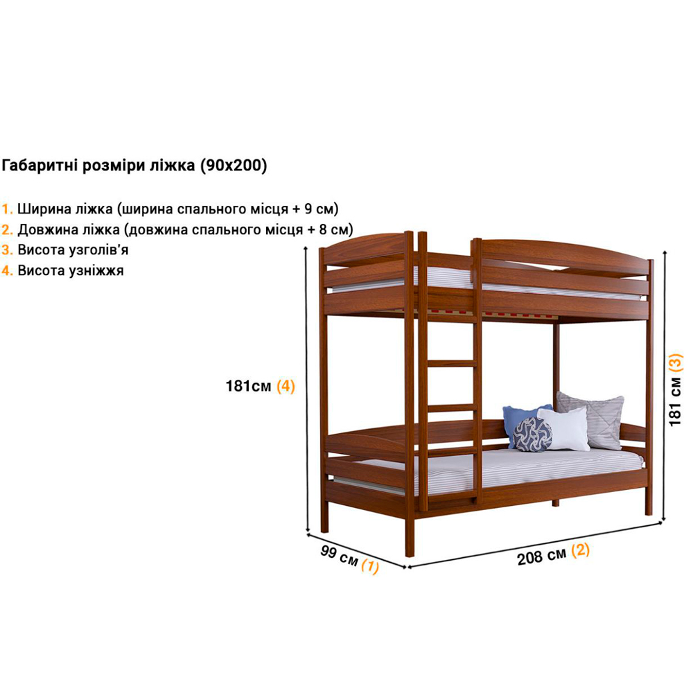 Ліжко дитяче “ДУЕТ ПЛЮС”